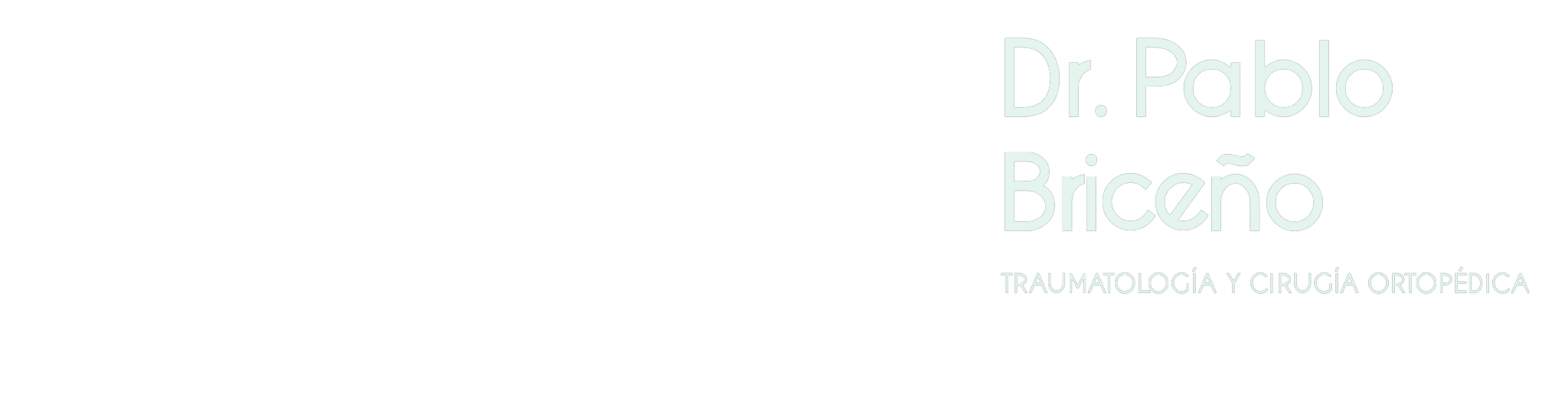 Logotipo y firma digital del Dr. Pablo Briceño, traumatólogo y especialista en cirugía ortopédica en Caracas.